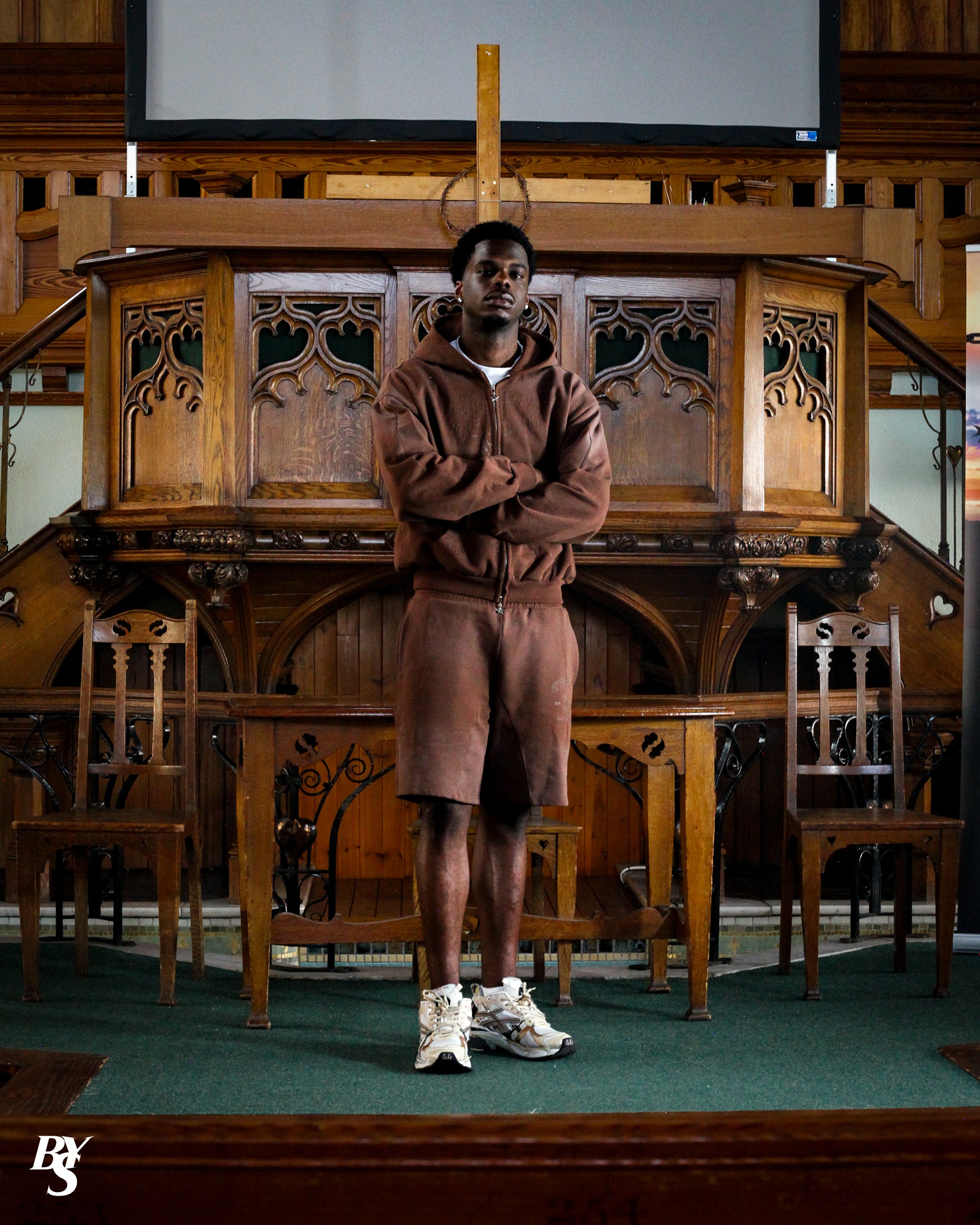 Prayer Dept Zip Hoodie - Chocolate (IN STOCK - Shipping Immediately)