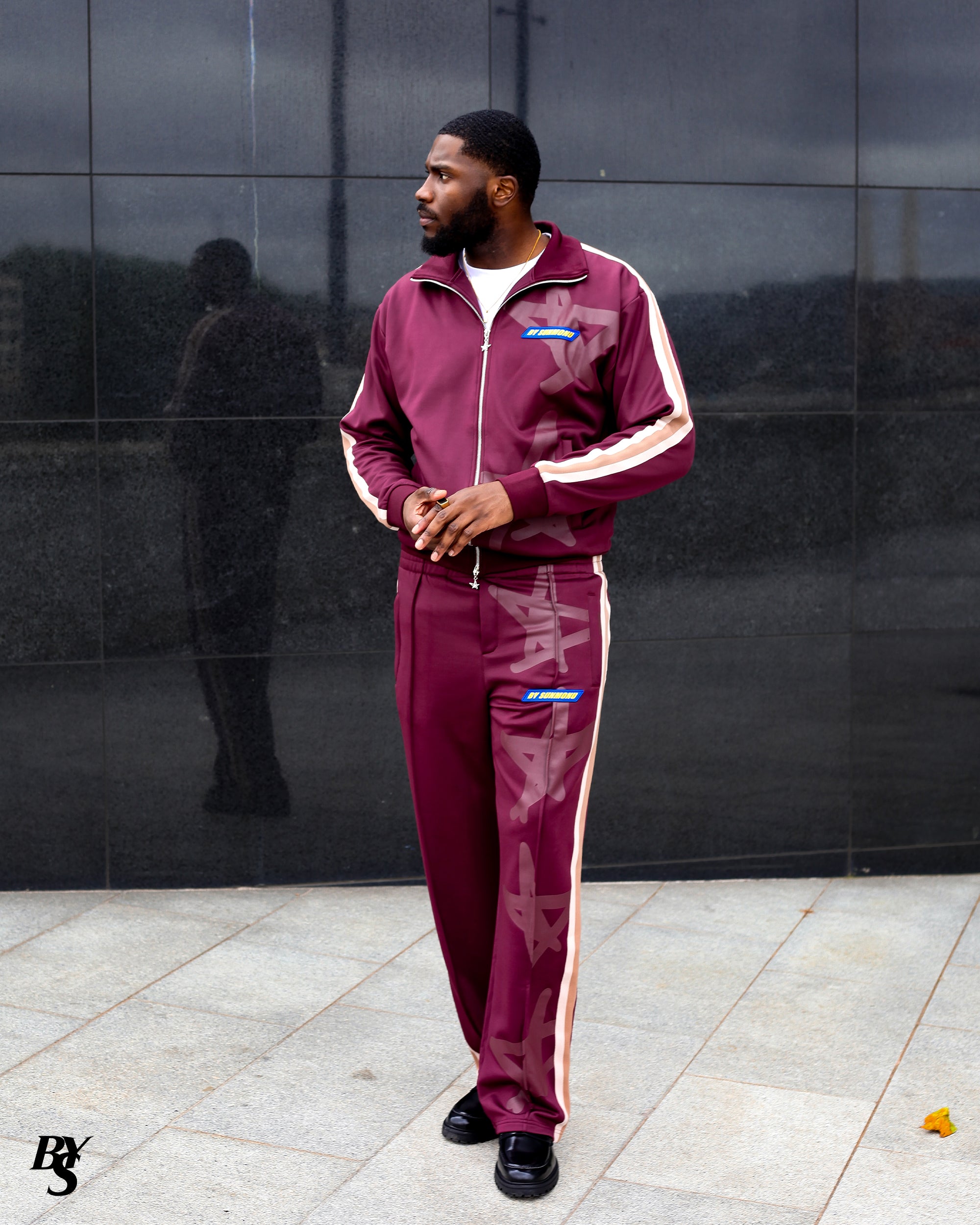 Uptown Track Jacket - Bordeaux (IN STOCK - Shipping Immediately)