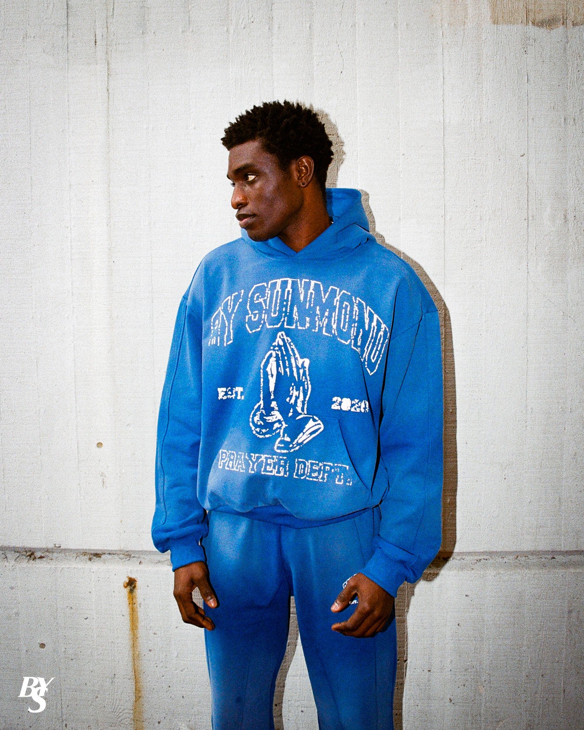 Prayer Dept Hoodie - Still Blue