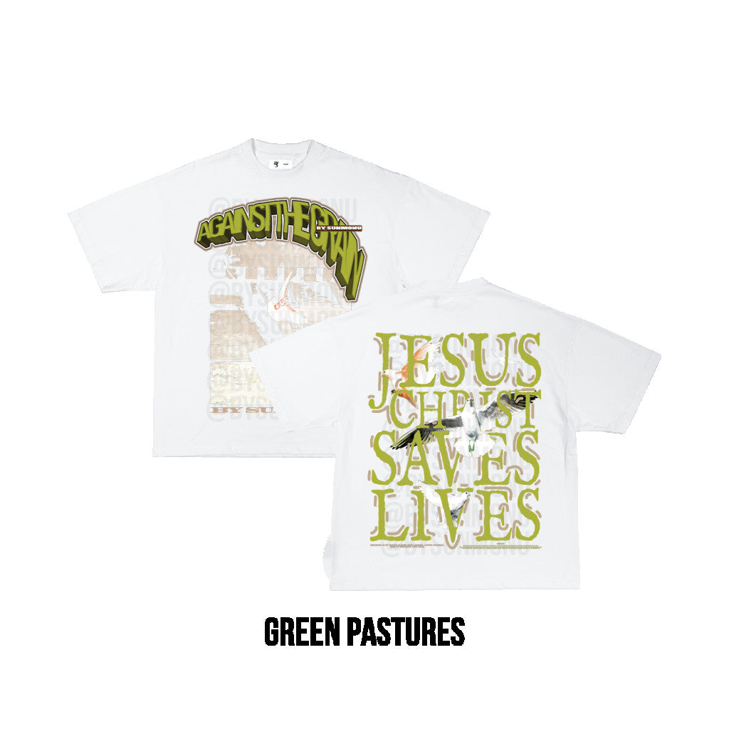 Jesus Christ Saves Lives Archive T-Shirt - White