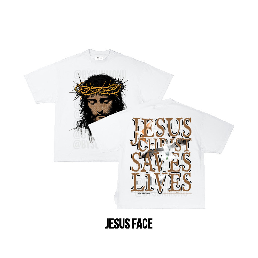 Jesus Christ Saves Lives Archive T-Shirt - White