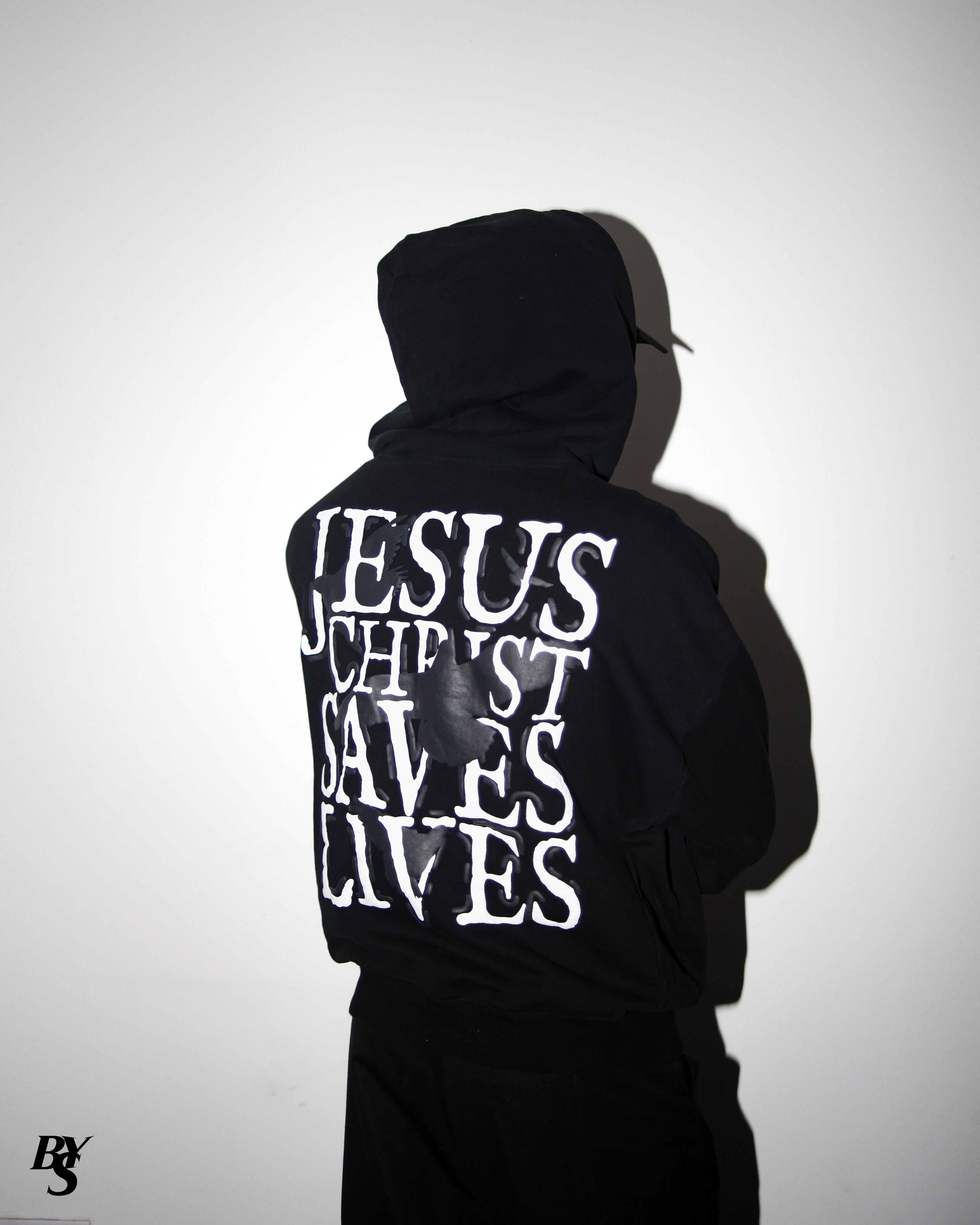 Jesus Christ Saves Lives Hoodie - Black (Ships in 5-10 working days)