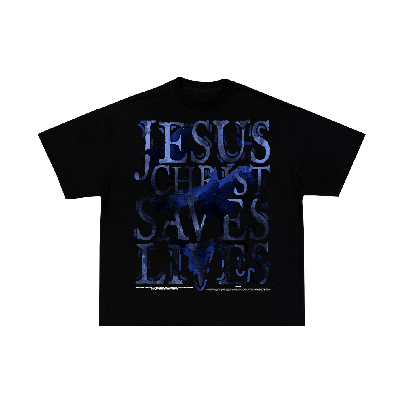 Jesus Christ Saves Lives T-Shirt - Black (Ships in 3-4 weeks)