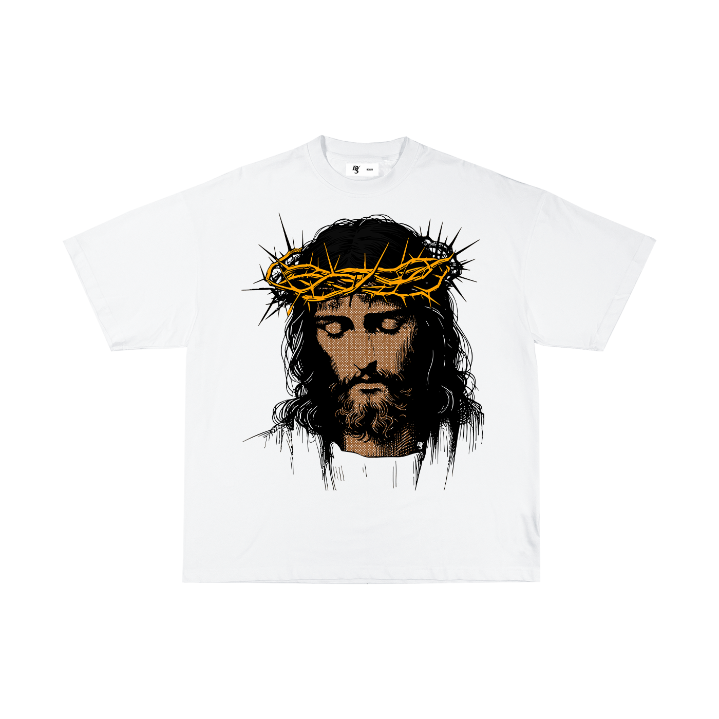 Jesus Face T-Shirt - Off White (Shipping Immediately)