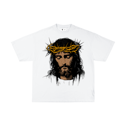 Jesus Face T-Shirt - Off White  (Restocking Soon)