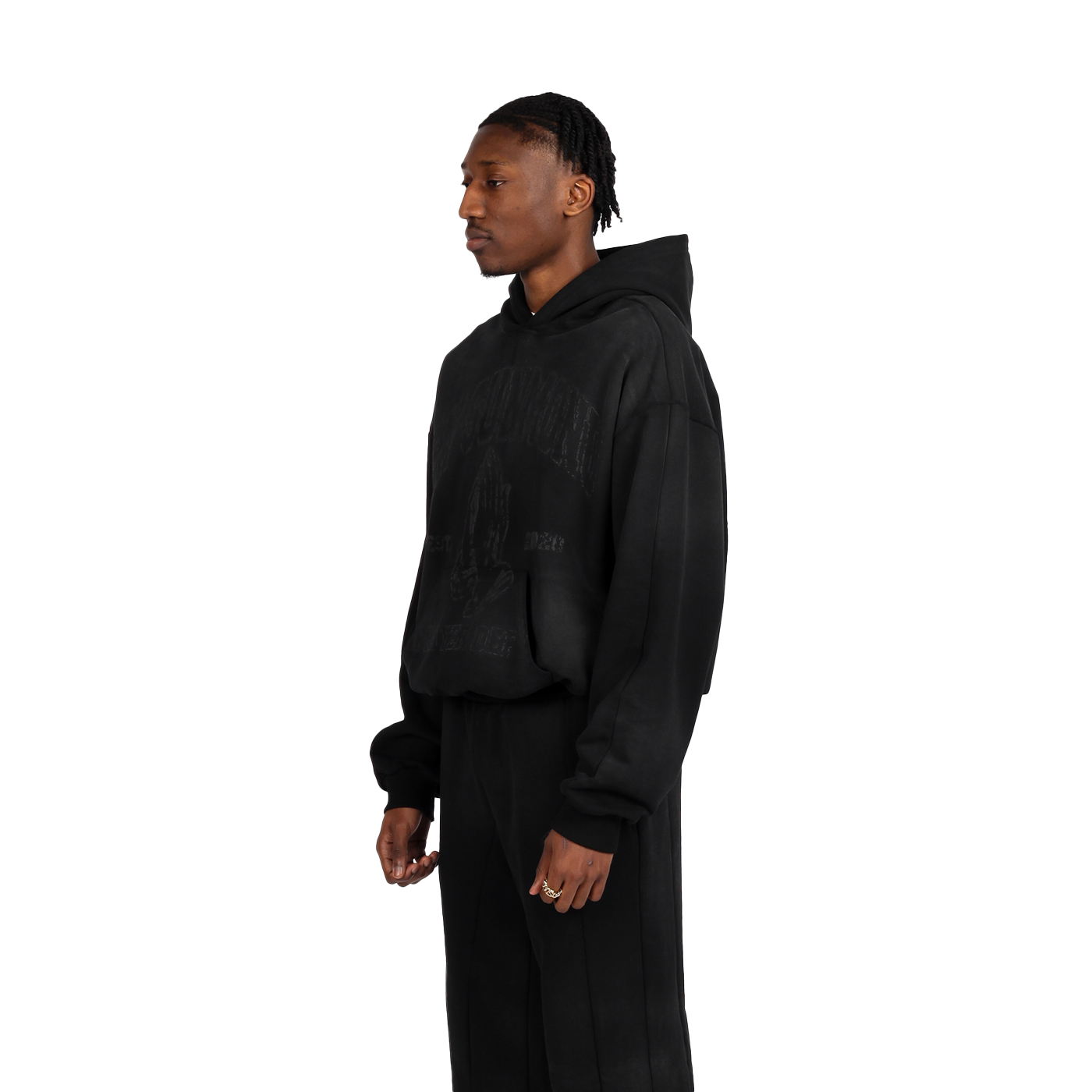 Prayer Dept Hoodie - Midnight Black