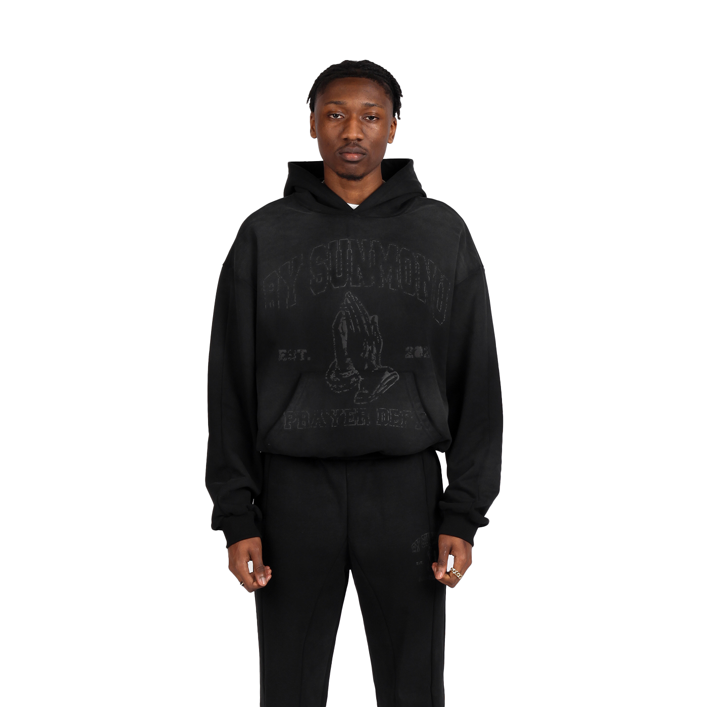 Prayer Dept Hoodie - Midnight Black